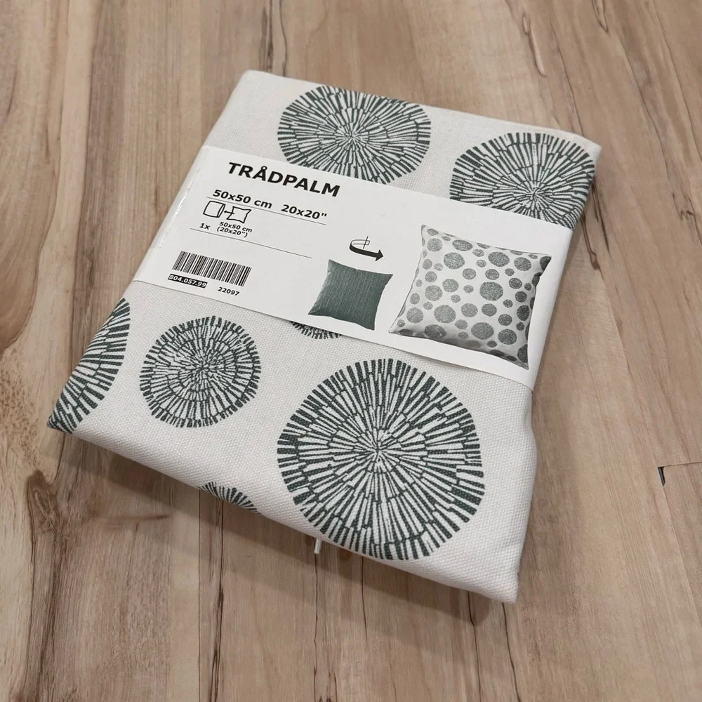 NWT IKEA Tradpalm Cotton Pillow Cover